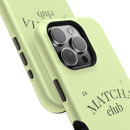 Magnetic IPhone Case, Matcha Coffee Lover, Impact-Resistant Case, Coffee Date Enthusiast, Matcha with Friends, Protective Phone Cover