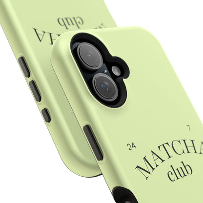 Magnetic IPhone Case, Matcha Coffee Lover, Impact-Resistant Case, Coffee Date Enthusiast, Matcha with Friends, Protective Phone Cover