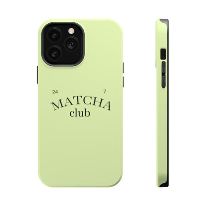 Magnetic IPhone Case, Matcha Coffee Lover, Impact-Resistant Case, Coffee Date Enthusiast, Matcha with Friends, Protective Phone Cover