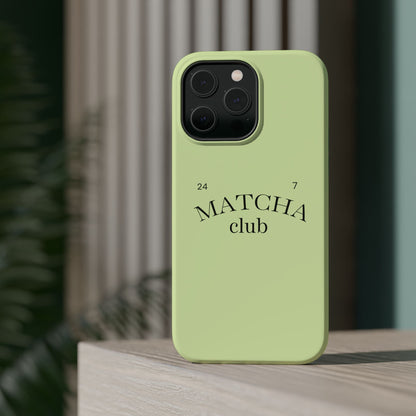 Magnetic IPhone Case, Matcha Coffee Lover, Impact-Resistant Case, Coffee Date Enthusiast, Matcha with Friends, Protective Phone Cover