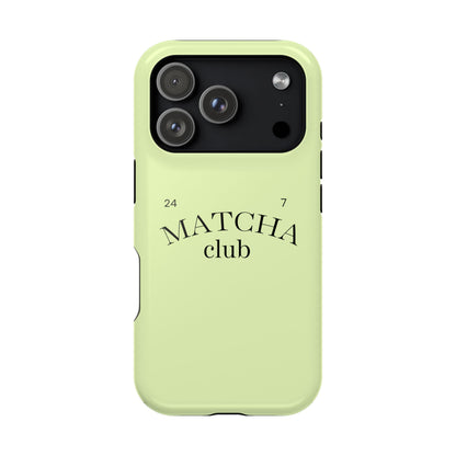 Magnetic IPhone Case, Matcha Coffee Lover, Impact-Resistant Case, Coffee Date Enthusiast, Matcha with Friends, Protective Phone Cover