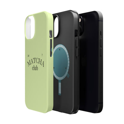 Magnetic IPhone Case, Matcha Coffee Lover, Impact-Resistant Case, Coffee Date Enthusiast, Matcha with Friends, Protective Phone Cover