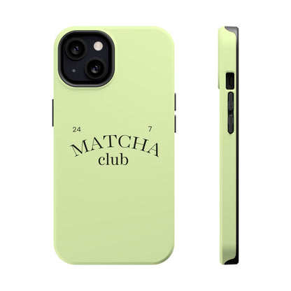 Magnetic IPhone Case, Matcha Coffee Lover, Impact-Resistant Case, Coffee Date Enthusiast, Matcha with Friends, Protective Phone Cover
