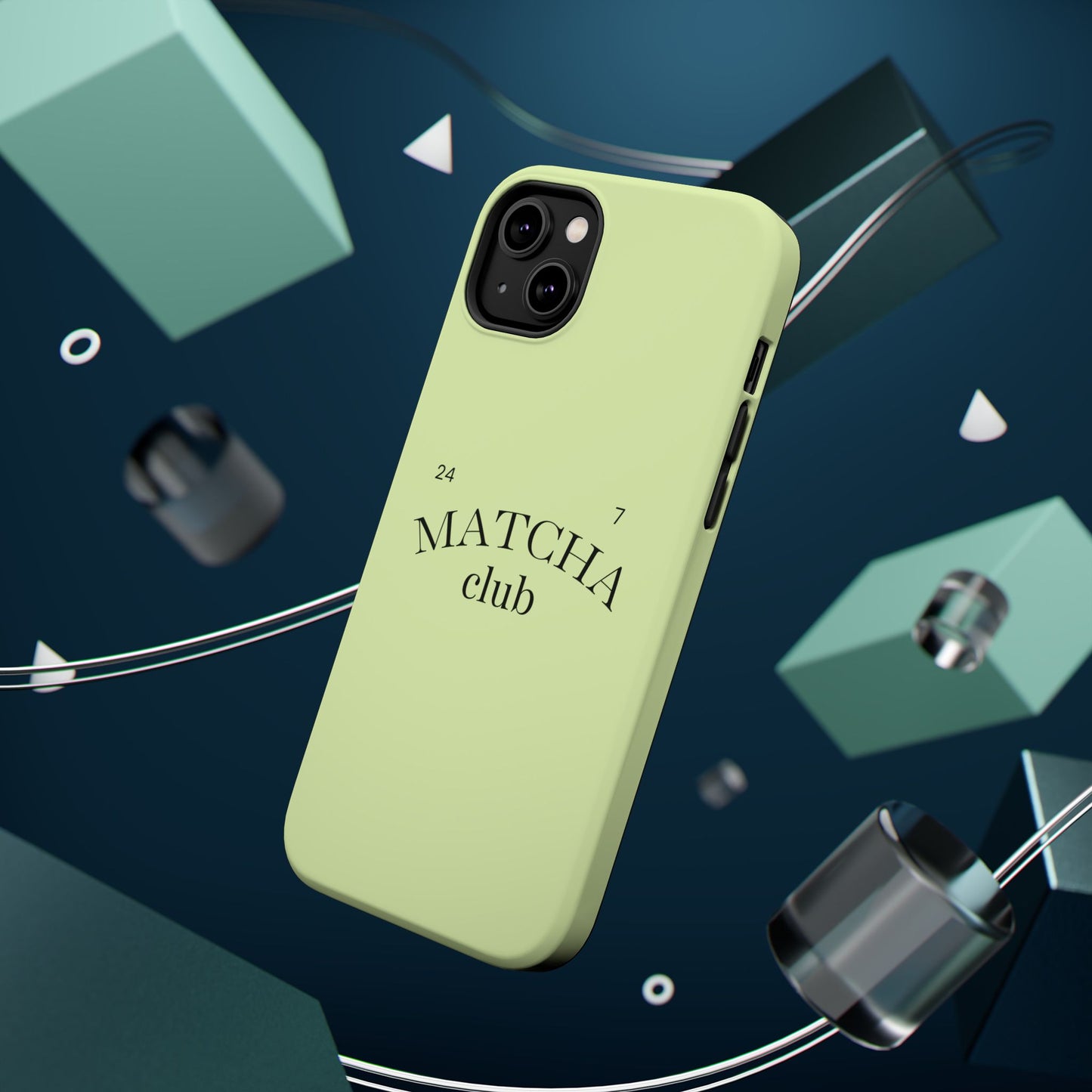 Magnetic IPhone Case, Matcha Coffee Lover, Impact-Resistant Case, Coffee Date Enthusiast, Matcha with Friends, Protective Phone Cover