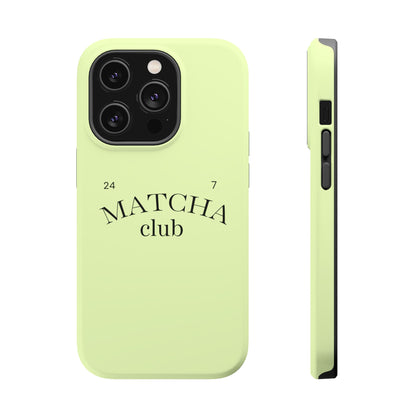 Magnetic IPhone Case, Matcha Coffee Lover, Impact-Resistant Case, Coffee Date Enthusiast, Matcha with Friends, Protective Phone Cover