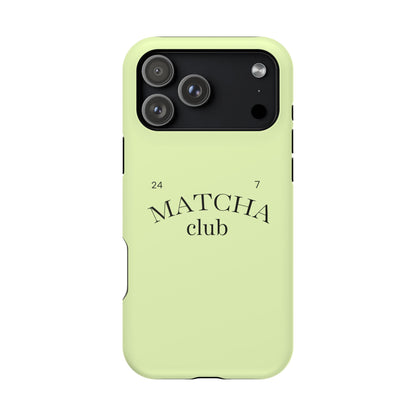 Magnetic IPhone Case, Matcha Coffee Lover, Impact-Resistant Case, Coffee Date Enthusiast, Matcha with Friends, Protective Phone Cover