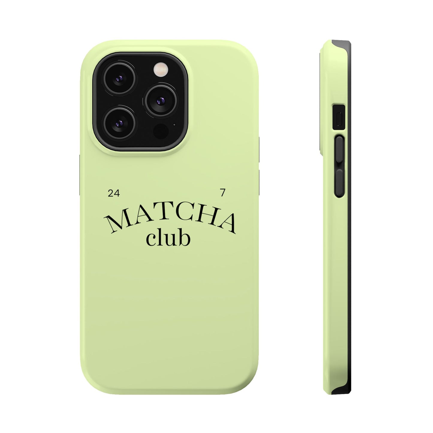 Magnetic IPhone Case, Matcha Coffee Lover, Impact-Resistant Case, Coffee Date Enthusiast, Matcha with Friends, Protective Phone Cover