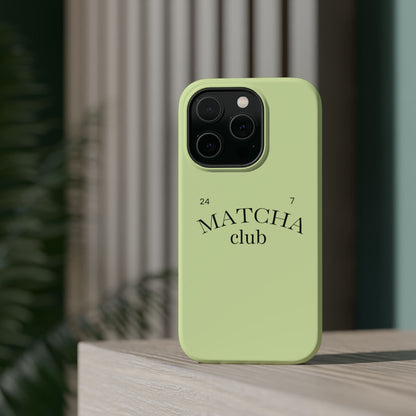 Magnetic IPhone Case, Matcha Coffee Lover, Impact-Resistant Case, Coffee Date Enthusiast, Matcha with Friends, Protective Phone Cover