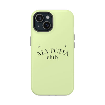 Magnetic IPhone Case, Matcha Coffee Lover, Impact-Resistant Case, Coffee Date Enthusiast, Matcha with Friends, Protective Phone Cover