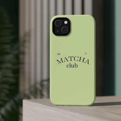 Magnetic IPhone Case, Matcha Coffee Lover, Impact-Resistant Case, Coffee Date Enthusiast, Matcha with Friends, Protective Phone Cover