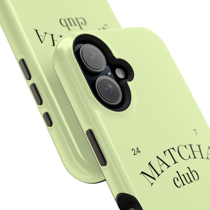 Magnetic IPhone Case, Matcha Coffee Lover, Impact-Resistant Case, Coffee Date Enthusiast, Matcha with Friends, Protective Phone Cover