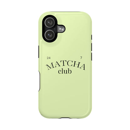 Magnetic IPhone Case, Matcha Coffee Lover, Impact-Resistant Case, Coffee Date Enthusiast, Matcha with Friends, Protective Phone Cover