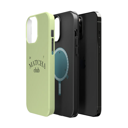 Magnetic IPhone Case, Matcha Coffee Lover, Impact-Resistant Case, Coffee Date Enthusiast, Matcha with Friends, Protective Phone Cover