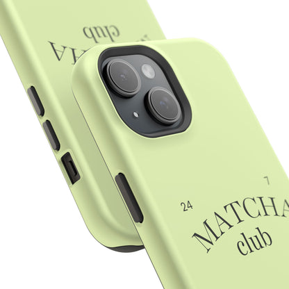 Magnetic IPhone Case, Matcha Coffee Lover, Impact-Resistant Case, Coffee Date Enthusiast, Matcha with Friends, Protective Phone Cover