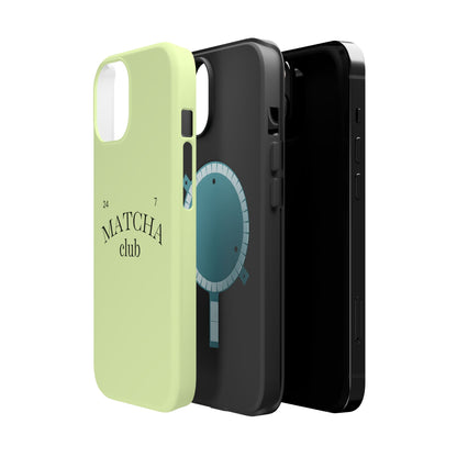Magnetic IPhone Case, Matcha Coffee Lover, Impact-Resistant Case, Coffee Date Enthusiast, Matcha with Friends, Protective Phone Cover