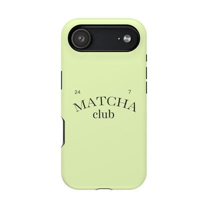 Magnetic IPhone Case, Matcha Coffee Lover, Impact-Resistant Case, Coffee Date Enthusiast, Matcha with Friends, Protective Phone Cover