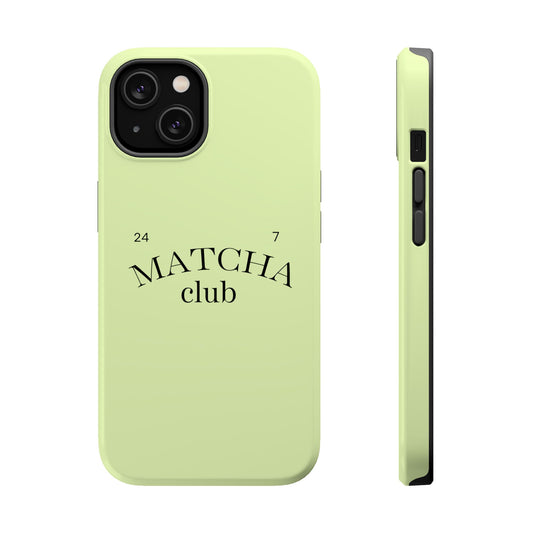 Magnetic IPhone Case, Matcha Coffee Lover, Impact-Resistant Case, Coffee Date Enthusiast, Matcha with Friends, Protective Phone Cover