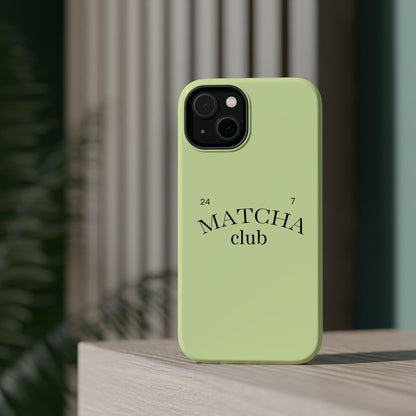 Magnetic IPhone Case, Matcha Coffee Lover, Impact-Resistant Case, Coffee Date Enthusiast, Matcha with Friends, Protective Phone Cover