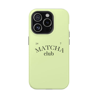 Magnetic IPhone Case, Matcha Coffee Lover, Impact-Resistant Case, Coffee Date Enthusiast, Matcha with Friends, Protective Phone Cover