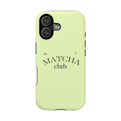 Magnetic IPhone Case, Matcha Coffee Lover, Impact-Resistant Case, Coffee Date Enthusiast, Matcha with Friends, Protective Phone Cover