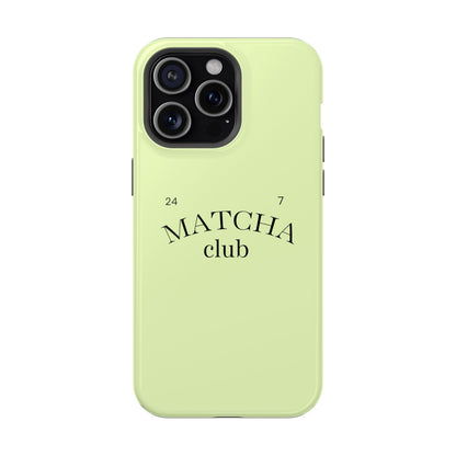 Magnetic IPhone Case, Matcha Coffee Lover, Impact-Resistant Case, Coffee Date Enthusiast, Matcha with Friends, Protective Phone Cover