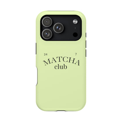 Magnetic IPhone Case, Matcha Coffee Lover, Impact-Resistant Case, Coffee Date Enthusiast, Matcha with Friends, Protective Phone Cover