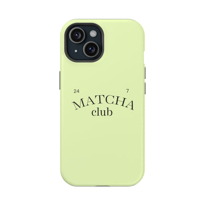 Magnetic IPhone Case, Matcha Coffee Lover, Impact-Resistant Case, Coffee Date Enthusiast, Matcha with Friends, Protective Phone Cover